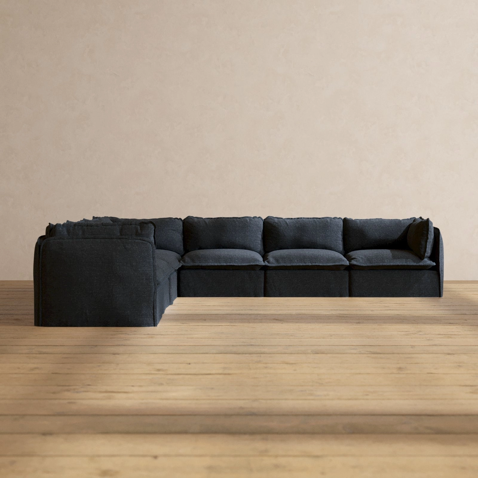 Modular Performance 7-Seater Corner Sectional in Indigo | Deluxe Blend
