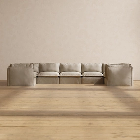 Modular Performance 7-Seater U-Sectional in Dune | Relaxed Blend