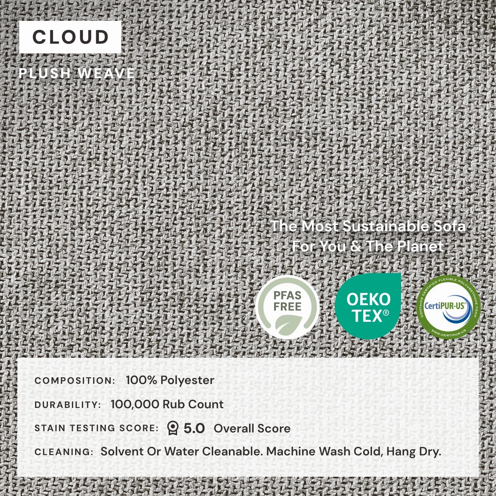 Modular Performance 8-Seater Open-Ends U-Sectional   Ottoman in Cloud | Relaxed Blend