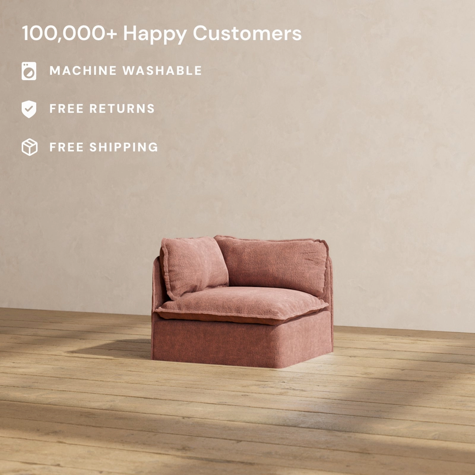 Modular Performance Corner Chair in Chestnut | Deluxe Blend