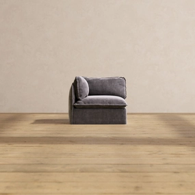Modular Performance Corner Chair in Cinder | Deluxe Blend