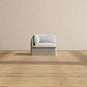 Modular Performance Corner Chair in Cloud | Deluxe Blend