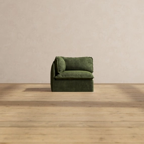 Modular Performance Corner Chair in Olive | Deluxe Blend
