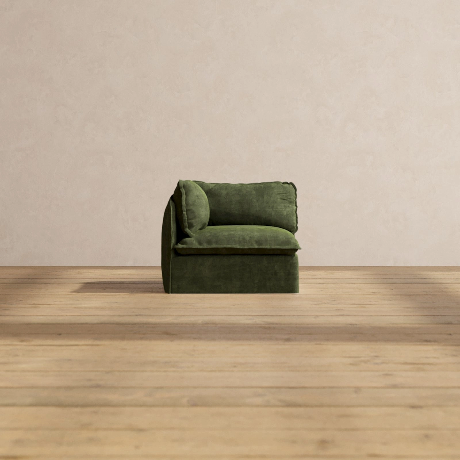 Modular Performance Corner Chair in Olive | Deluxe Blend