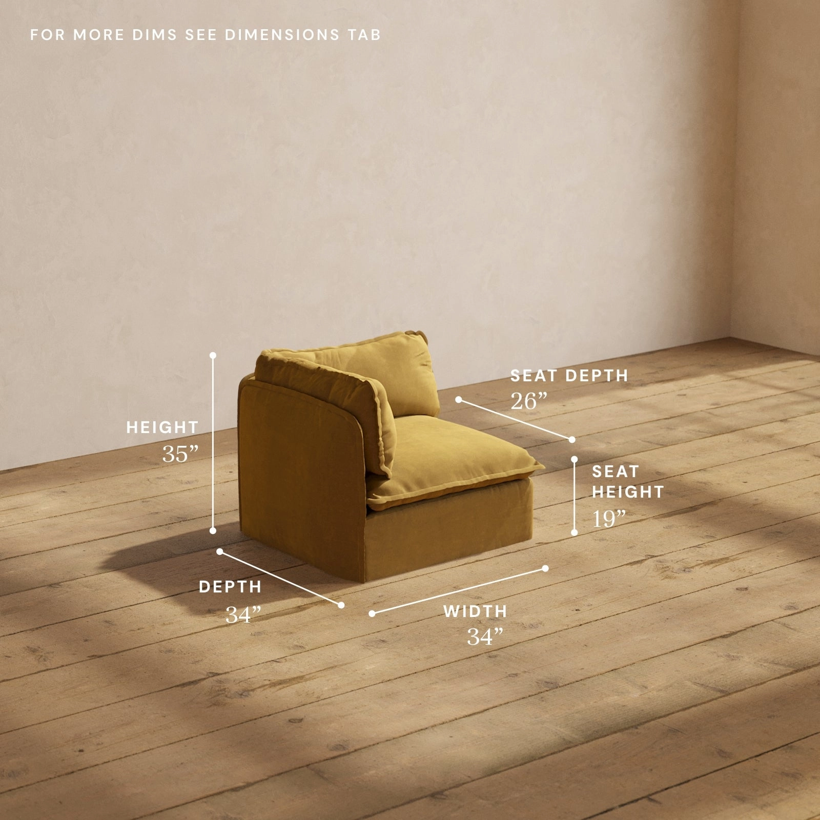 Modular Performance Corner Chair in Toffee | Deluxe Blend