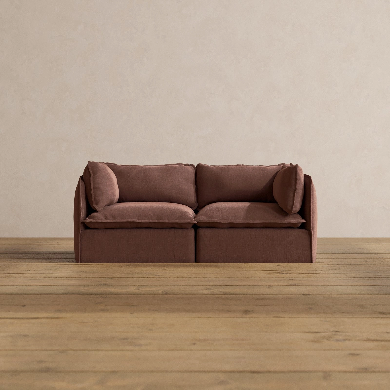 Modular Washable 2-Seater in Chestnut | Memorix  Seat | Contour Pillow