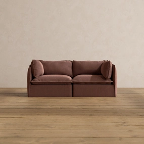 Modular Washable 2-Seater in Chestnut | Memorix  Seat | Contour Pillow