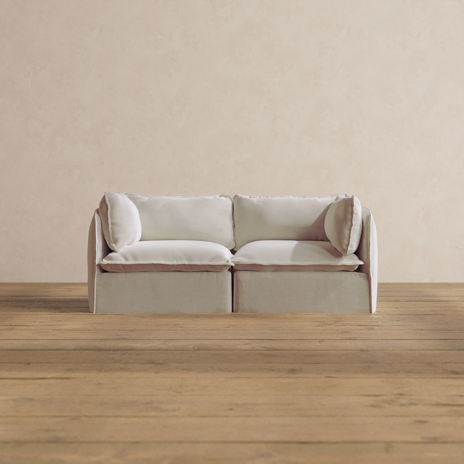 Modular Washable 2-Seater in Coco | Deluxe  Seat | Cloud Pillow