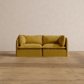 Modular Washable 2-Seater in Kiiro | Deluxe  Seat | Cloud Pillow