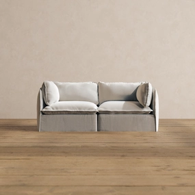 Modular Washable 2-Seater in Milk | Memorix  Seat | Contour Pillow