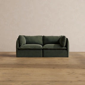 Modular Washable 2-Seater in Olivine | Memorix  Seat | Contour Pillow