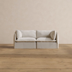 Modular Washable 2-Seater in Powder | Memorix  Seat | Contour Pillow
