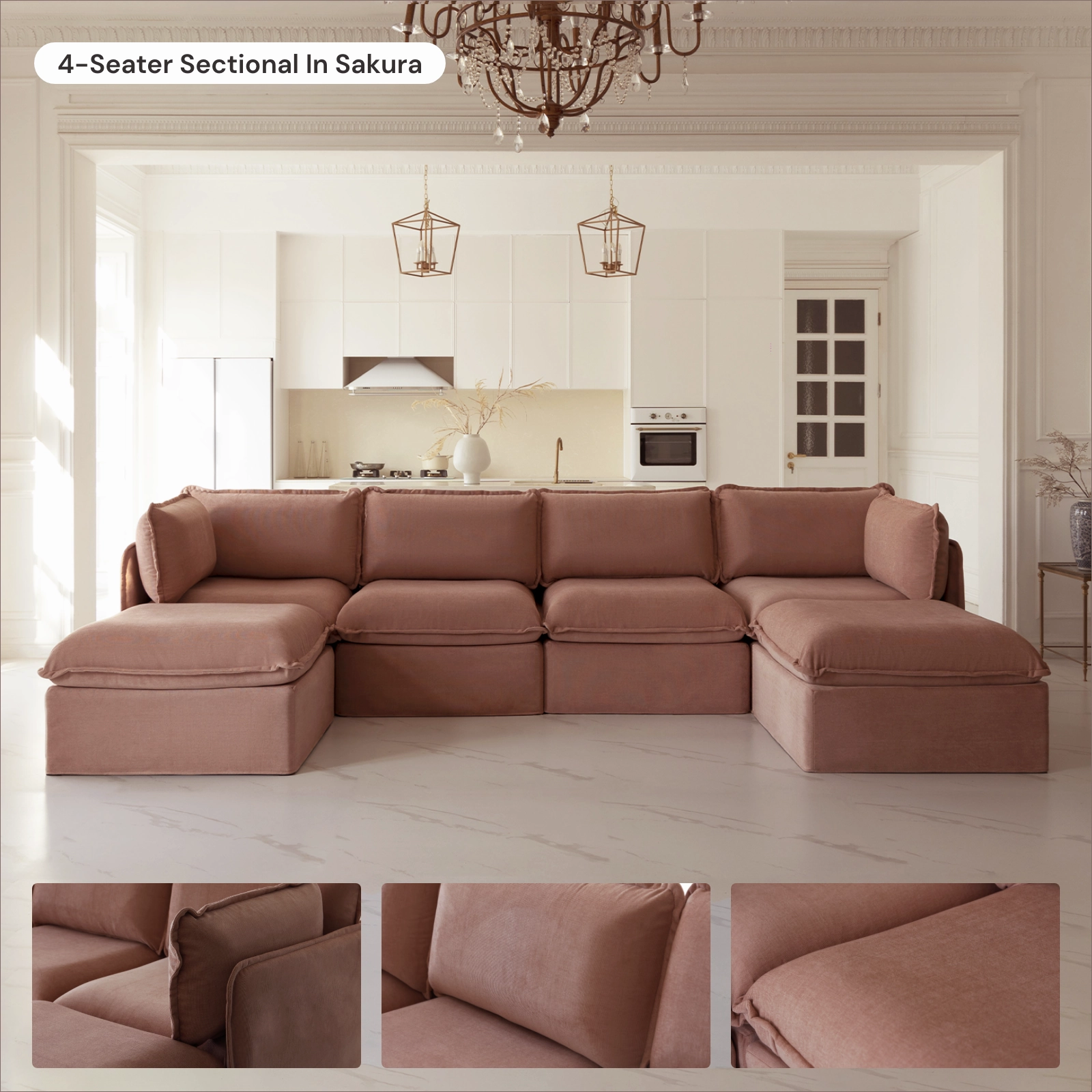 Modular Washable 2-Seater in Sakura | Memorix  Seat | Contour Pillow