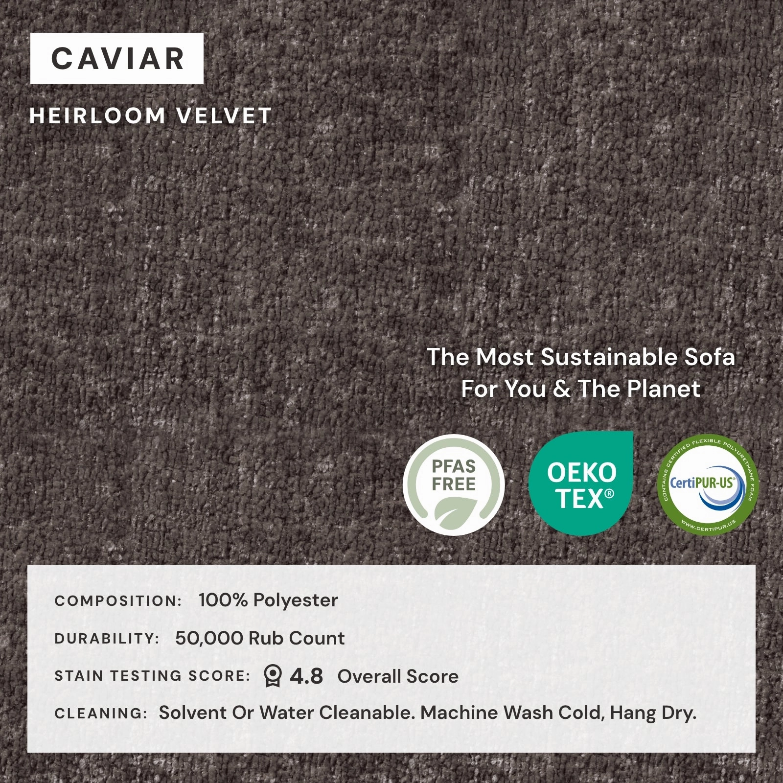 Modular Washable 2-Seater Sectional in Caviar | Memorix  Seat | Contour Pillow