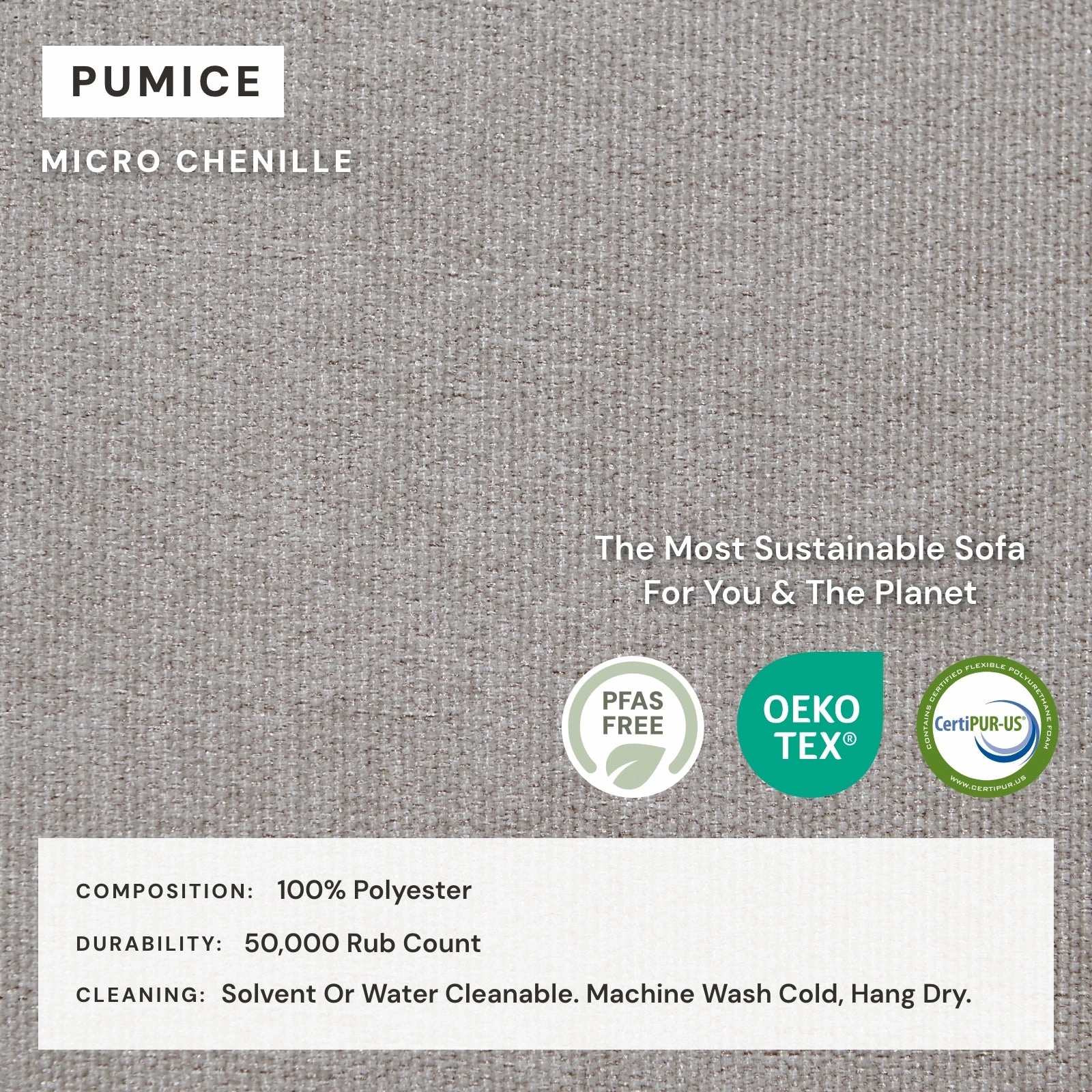 Modular Washable 2-Seater Sectional in Pumice | Deluxe  Seat | Cloud Pillow