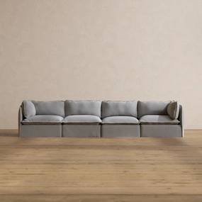 Modular Washable 4-Seater in Pumice | Memorix  Seat | Contour Pillow