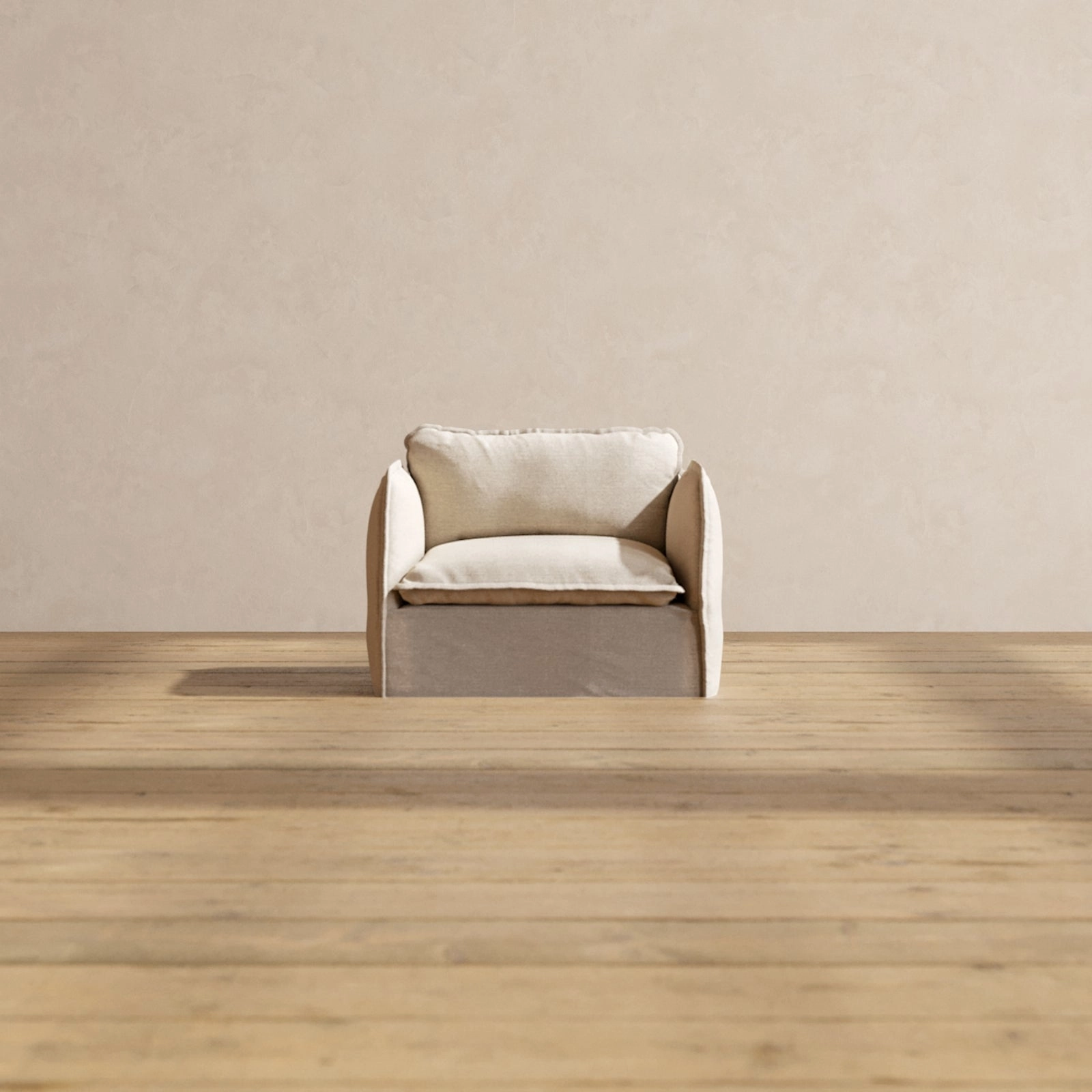 Modular Washable Armchair in Oat | Deluxe  Seat | Cloud Pillow