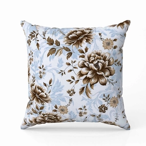 Nature's Canvas Faux Suede Reversible Throw Pillow Blue and Brown