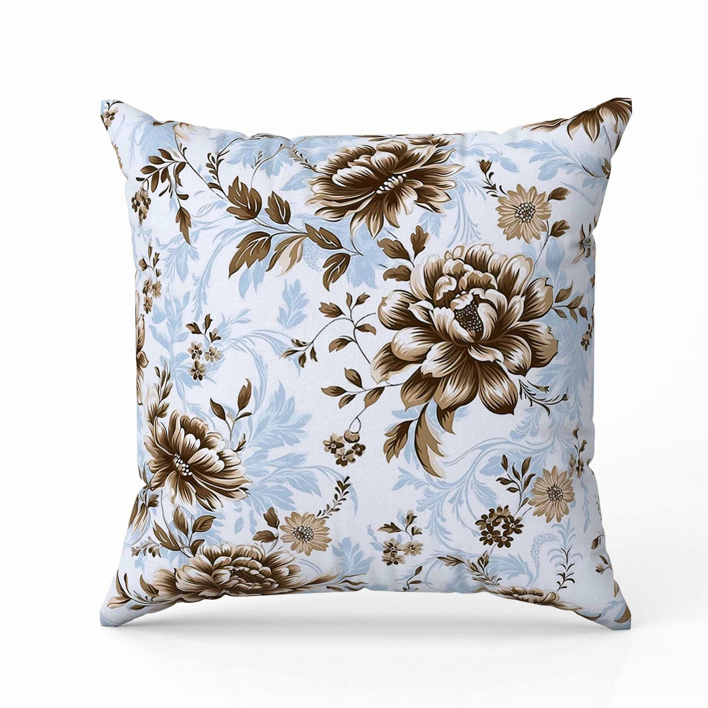Nature's Canvas Faux Suede Reversible Throw Pillow Blue and Brown