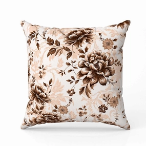 Nature's Canvas Indoor/Outdoor Reversible Throw Pillow Light and Orange