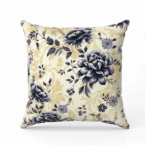Nature's Canvas Indoor/Outdoor Reversible Throw Pillow Yellow and Grey