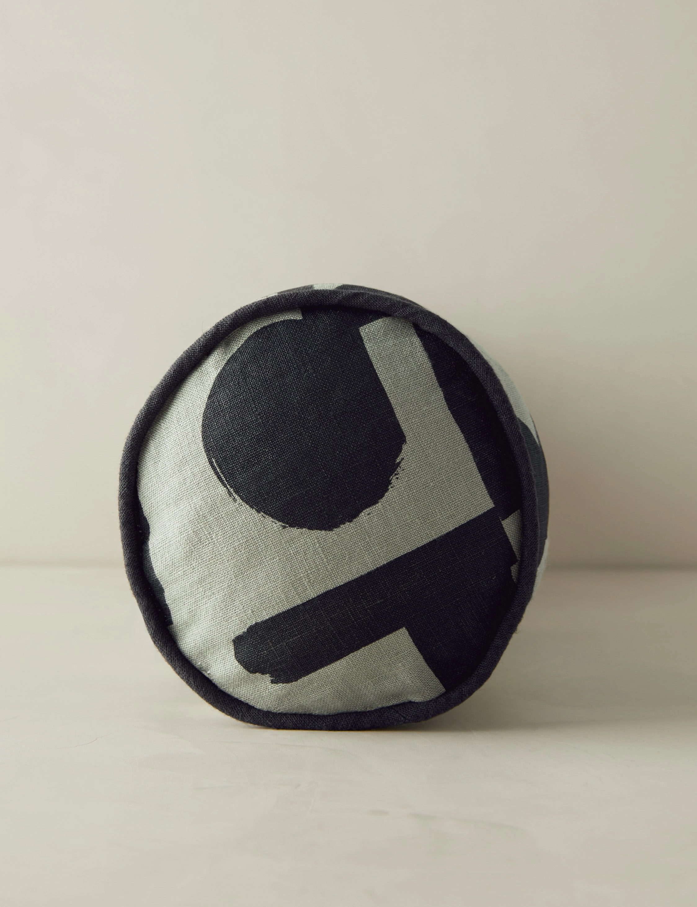 Organic Shapes Linen Bolster Pillow by Sarah Sherman Samuel