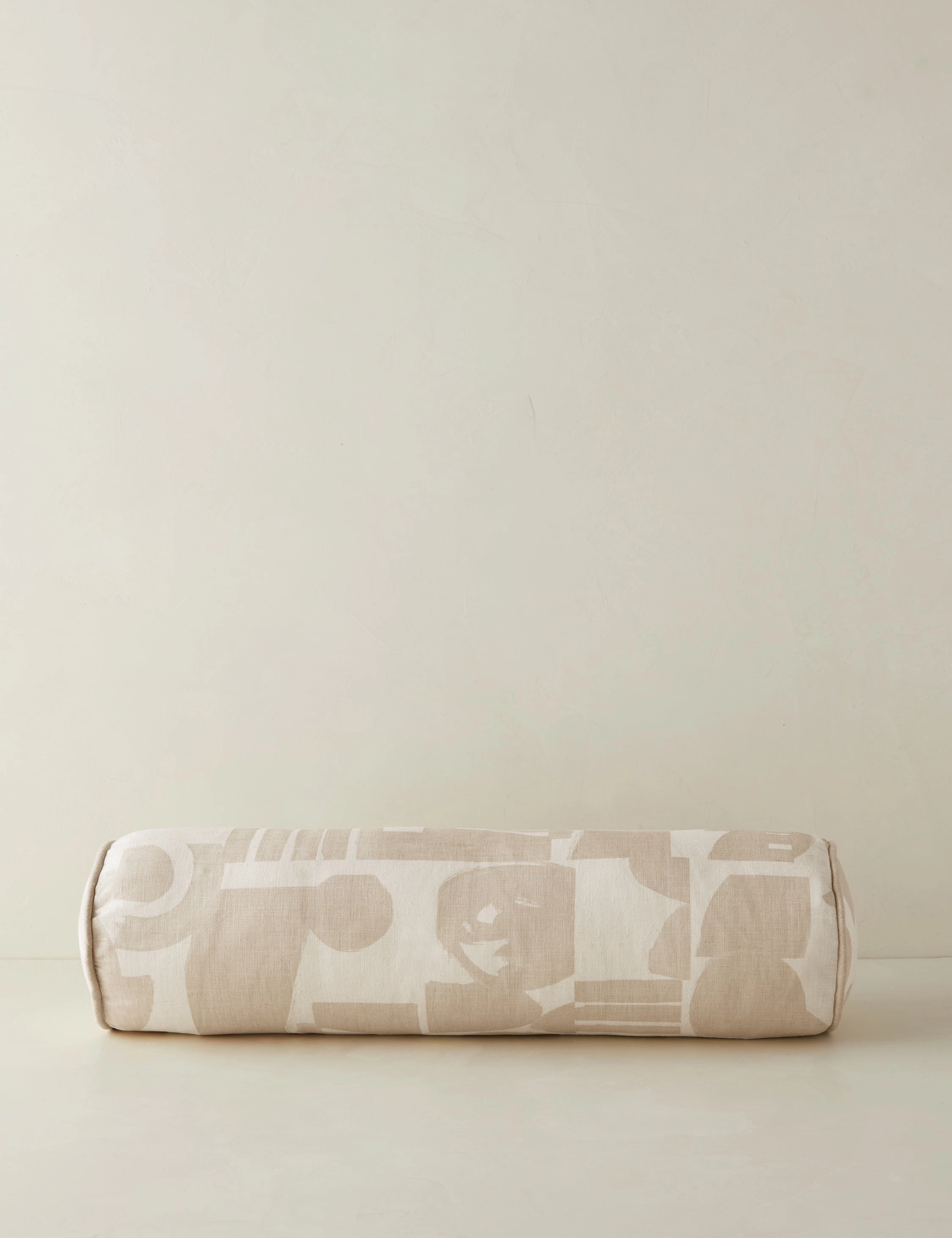 Organic Shapes Linen Bolster Pillow by Sarah Sherman Samuel