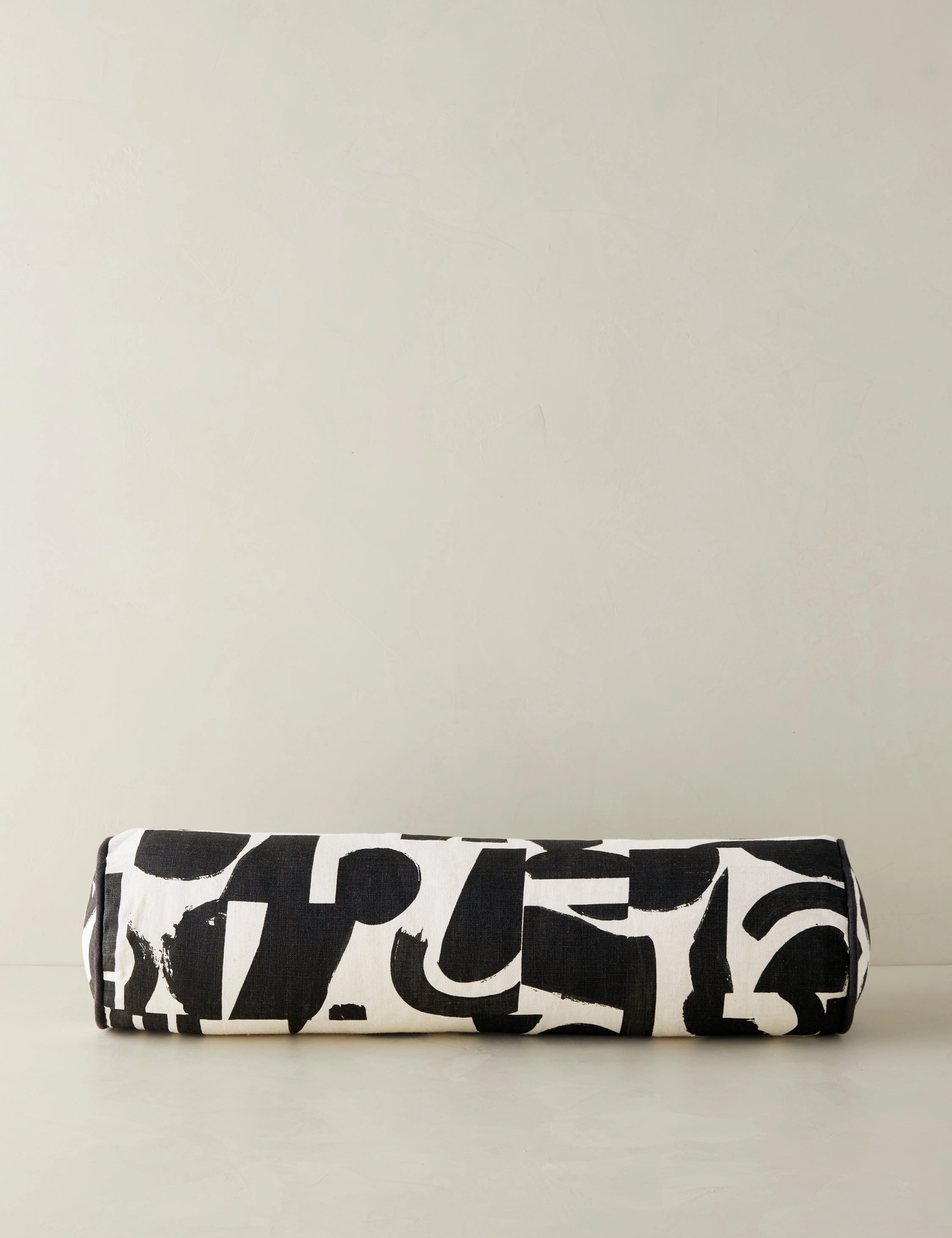 Organic Shapes Linen Bolster Pillow by Sarah Sherman Samuel