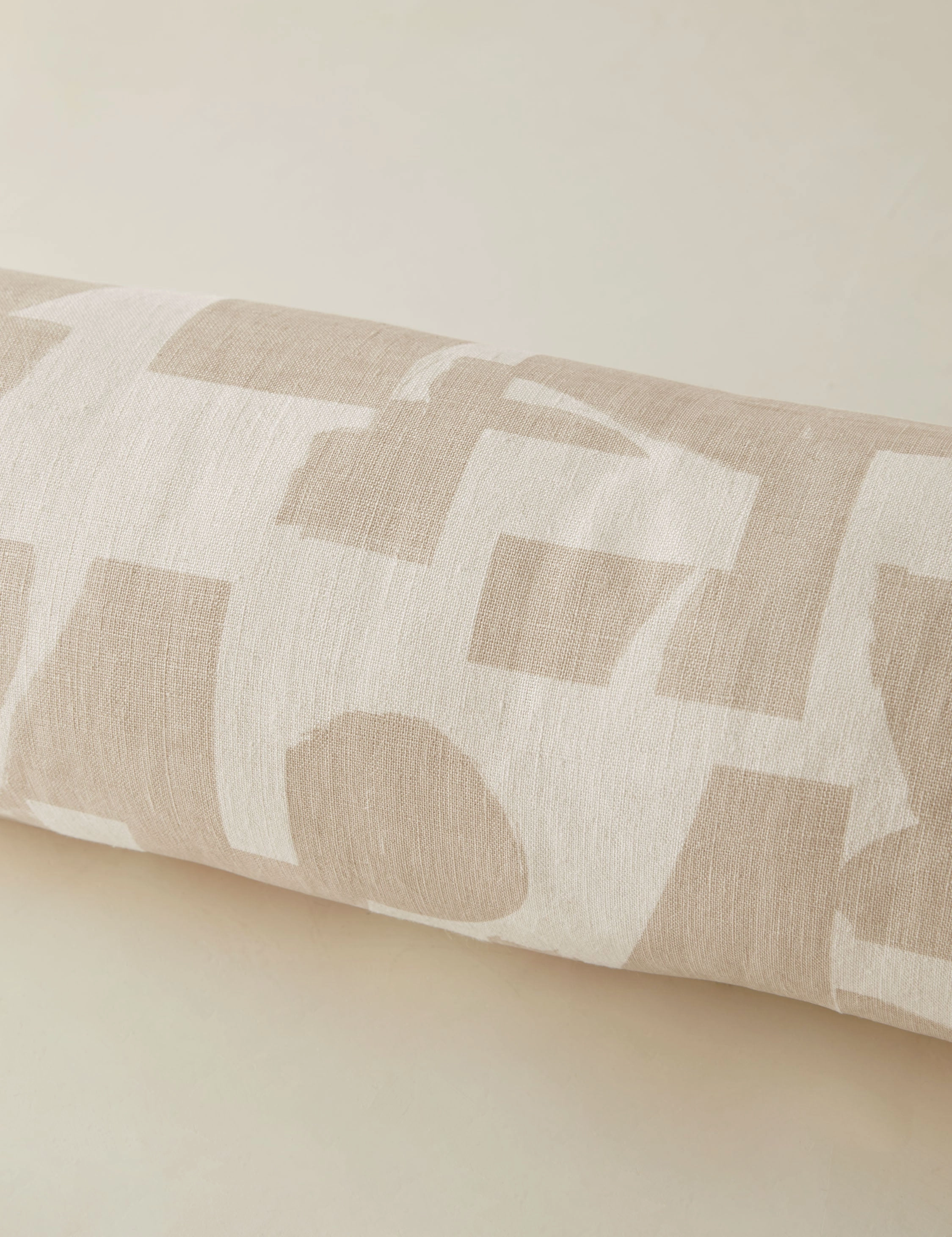 Organic Shapes Linen Bolster Pillow by Sarah Sherman Samuel