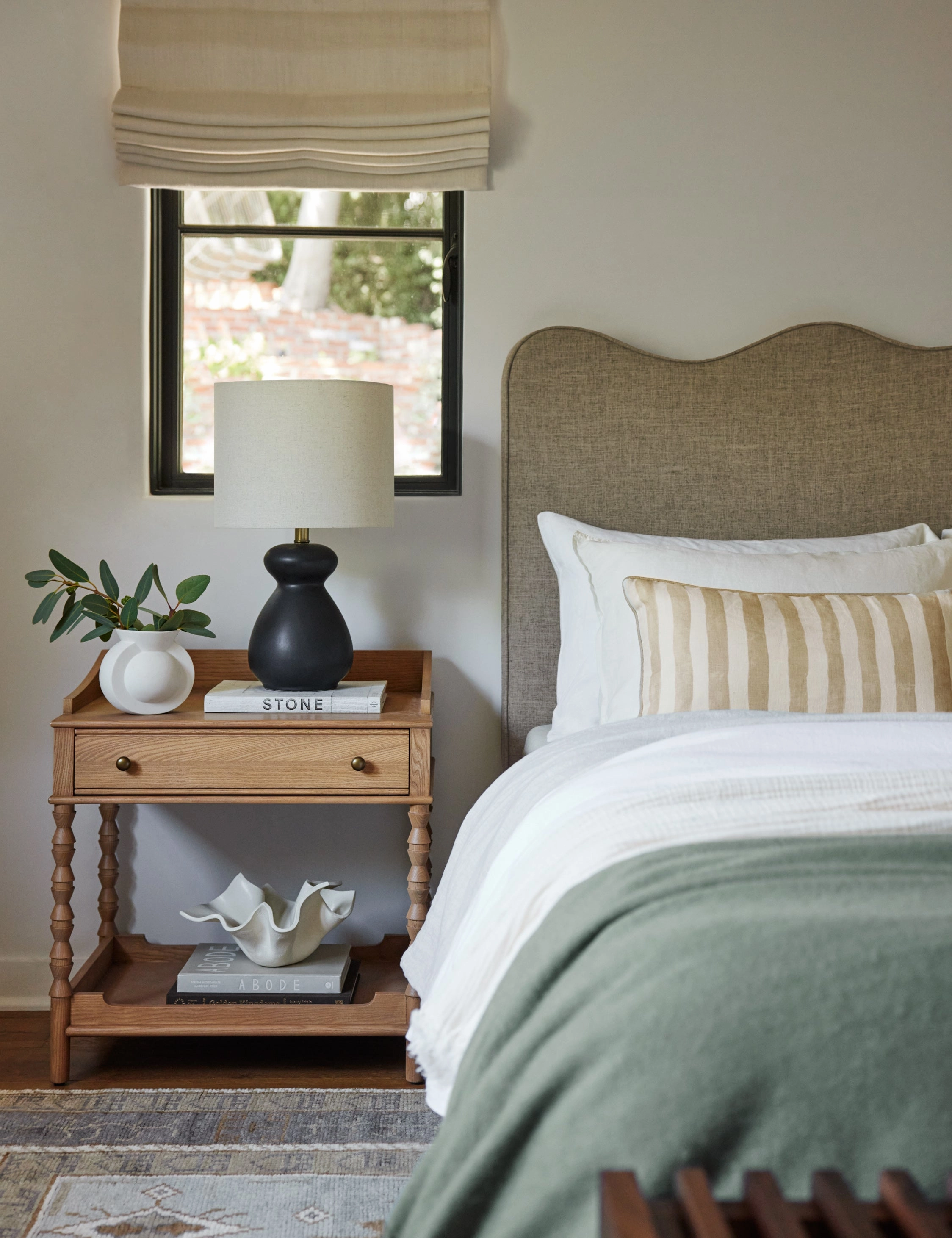Painterly Stripe Linen Pillow by Sarah Sherman Samuel