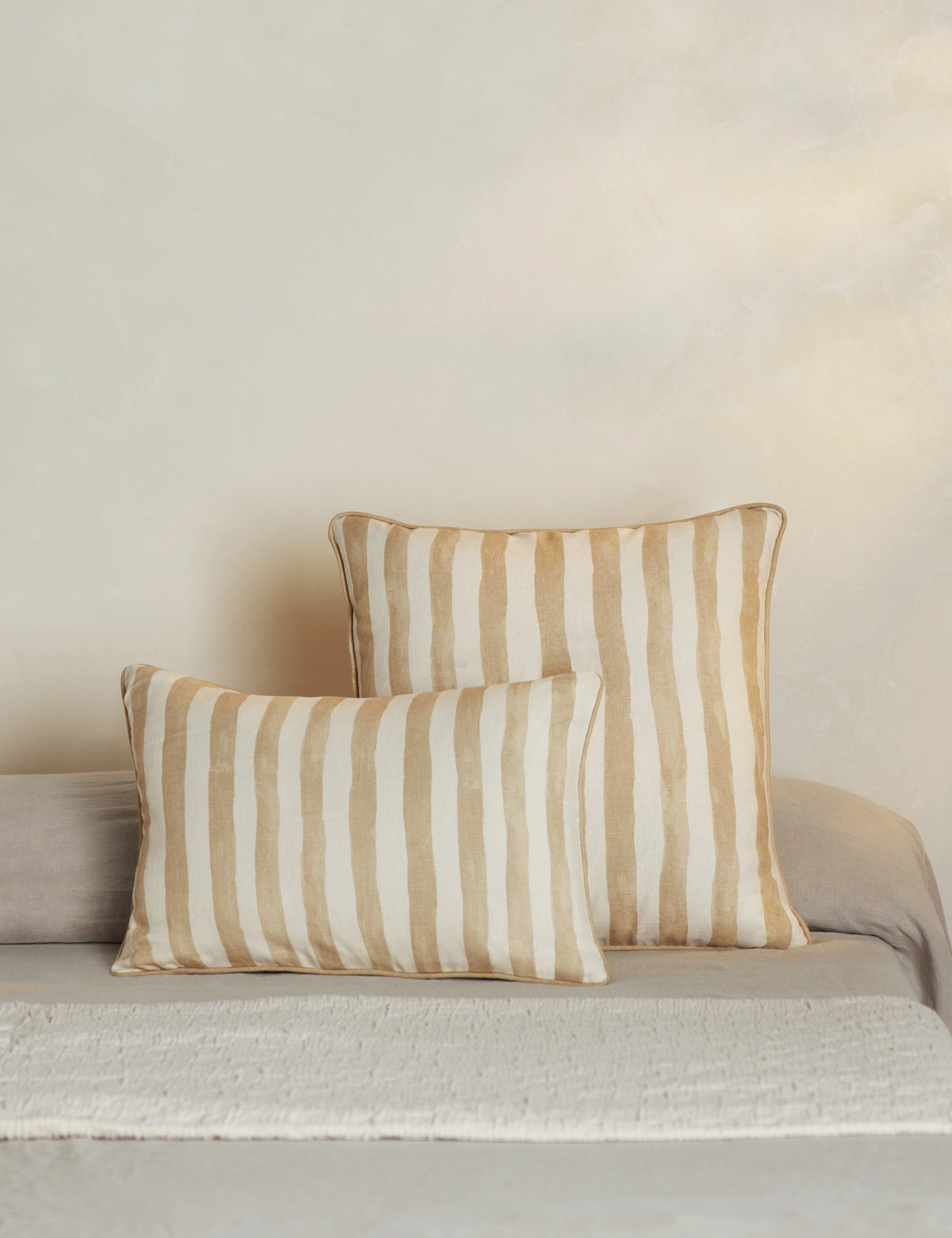 Painterly Stripe Linen Pillow by Sarah Sherman Samuel