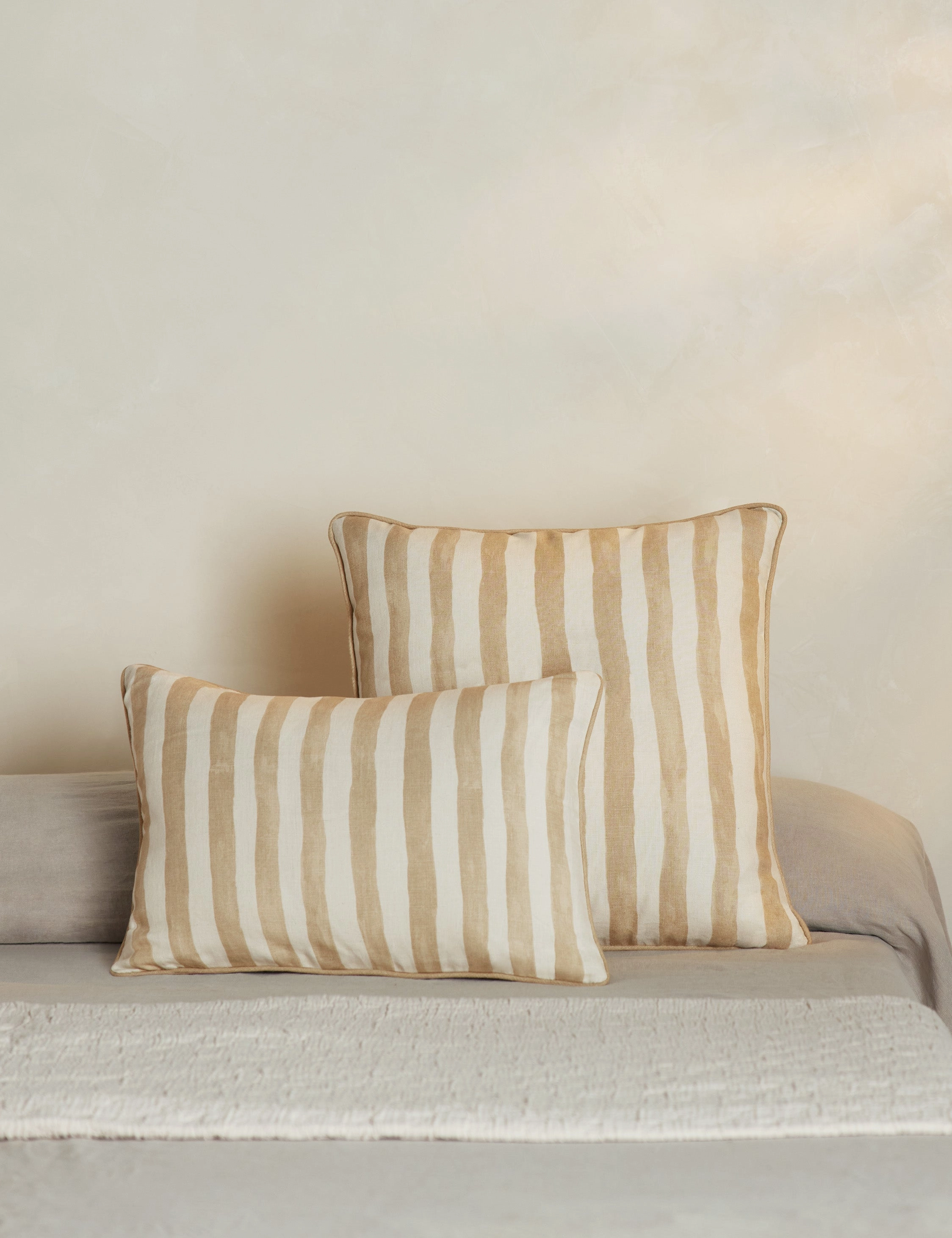 Painterly Stripe Linen Pillow by Sarah Sherman Samuel