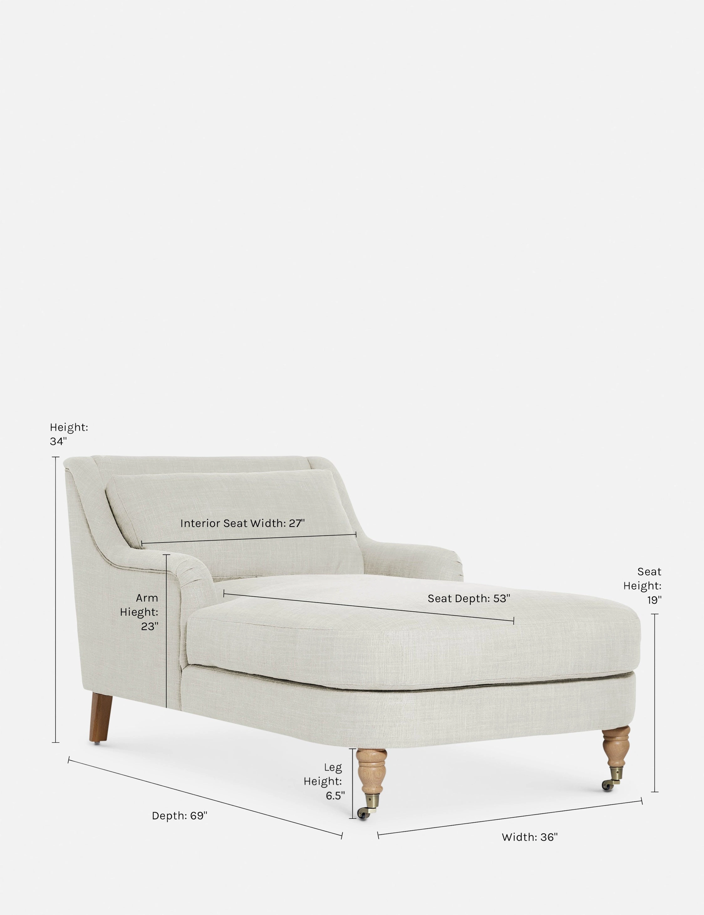 Rivington Chaise by Ginny Macdonald