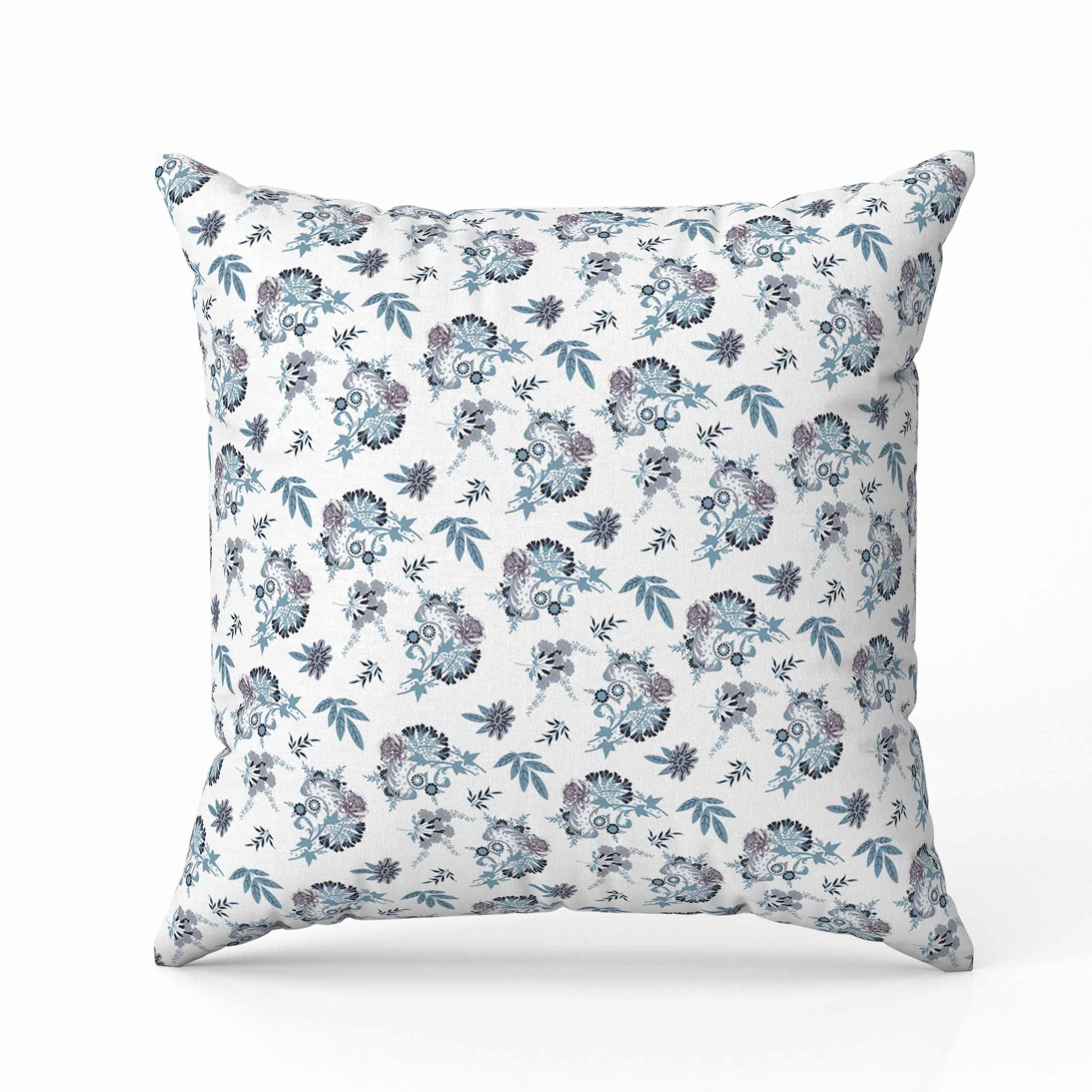 Rose Dreams Faux Suede Reversible Throw Pillow White and Brown