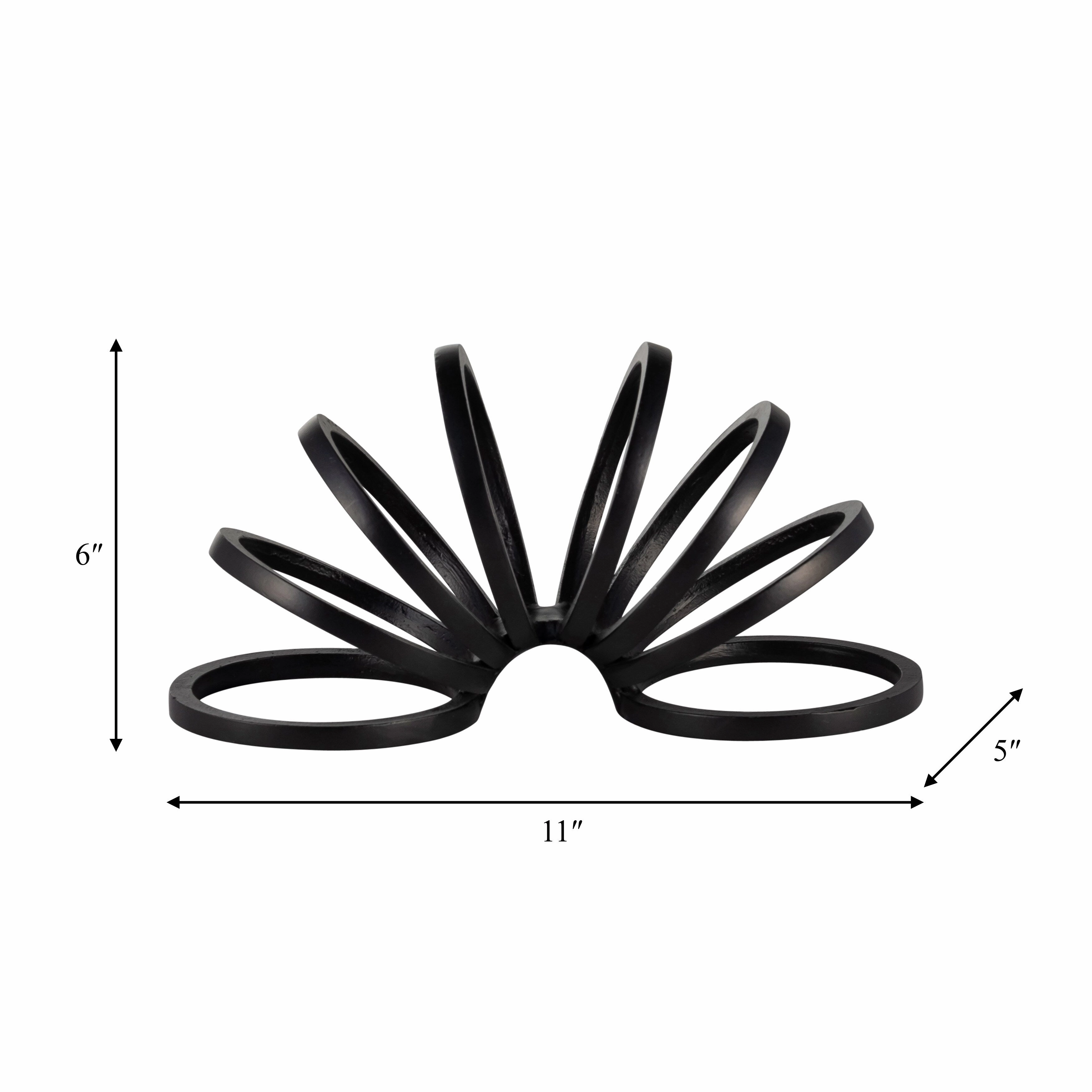 Sagebrook Home Modern Aluminum Metal Decorative Object - Geometric Sculptural Accent for Contemporary Home Decor
