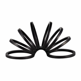 Sagebrook Home Modern Aluminum Metal Decorative Object - Geometric Sculptural Accent for Contemporary Home Decor