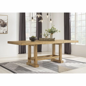 Signature Design by Ashley Havonplane Brown Counter Height Dining Extension Table - 41.75 W x 108 D x 36.25 H
