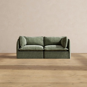 Slipcover Only - Modular Performance 2-Seater | Heirloom Velvet in Willow