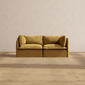 Slipcover Only - Modular Performance 2-Seater | Luxury Velvet in Toffee