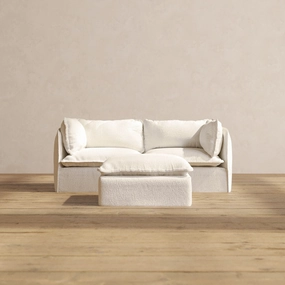 Slipcover Only - Modular Performance 2-Seater   Ottoman | Knit Boucle in Mousse