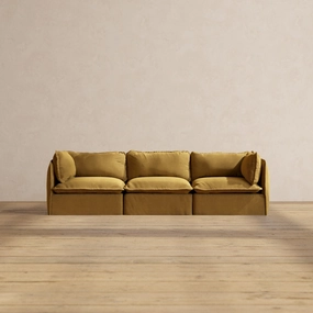 Slipcover Only - Modular Performance 3-Seater | Luxury Velvet in Toffee
