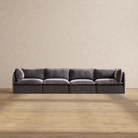 Slipcover Only - Modular Performance 4-Seater | Luxury Velvet in Cinder