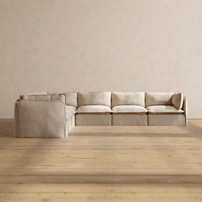 Slipcover Only - Modular Performance 7-Seater Corner Sectional | Blended Weave in Oat