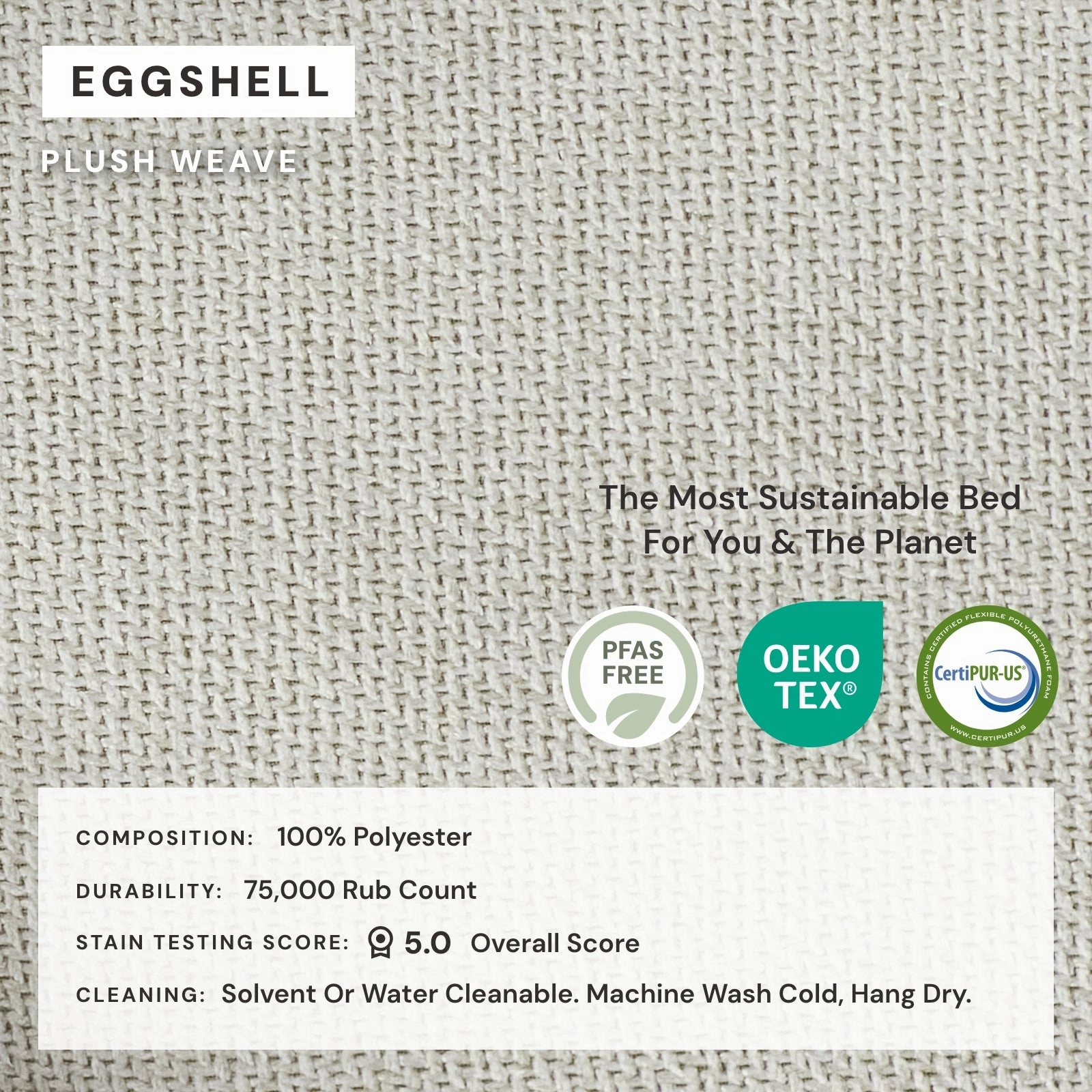 Slipcover Only - Modular Performance 7-Seater Open-Ends U-Sectional | Plush Weave in Eggshell