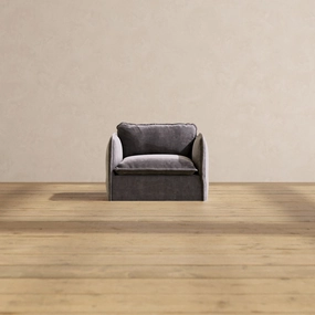 Slipcover Only - Modular Performance Armchair | Luxury Velvet in Cinder