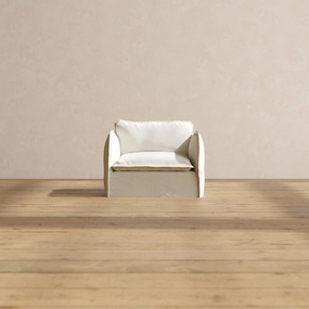 Slipcover Only - Modular Performance Armchair | Plush Weave in Eggshell