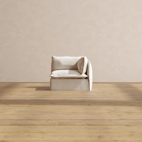 Slipcover Only - Modular Performance End Chair | Blended Weave in Flour