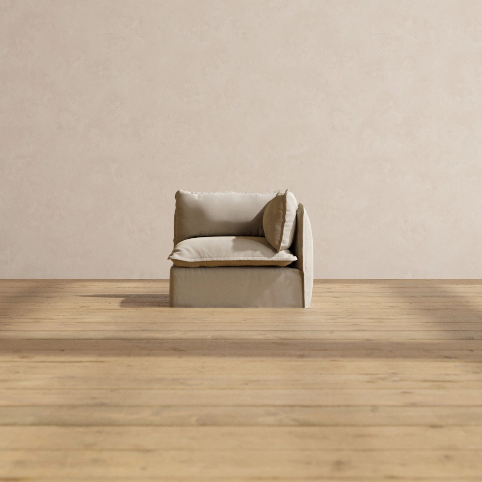 Slipcover Only - Modular Performance End Chair | Luxury Velvet in Dune