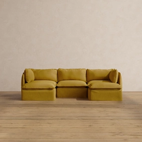 Slipcover Only - Modular Washable 3-Seater U-Sectional in Kiiro