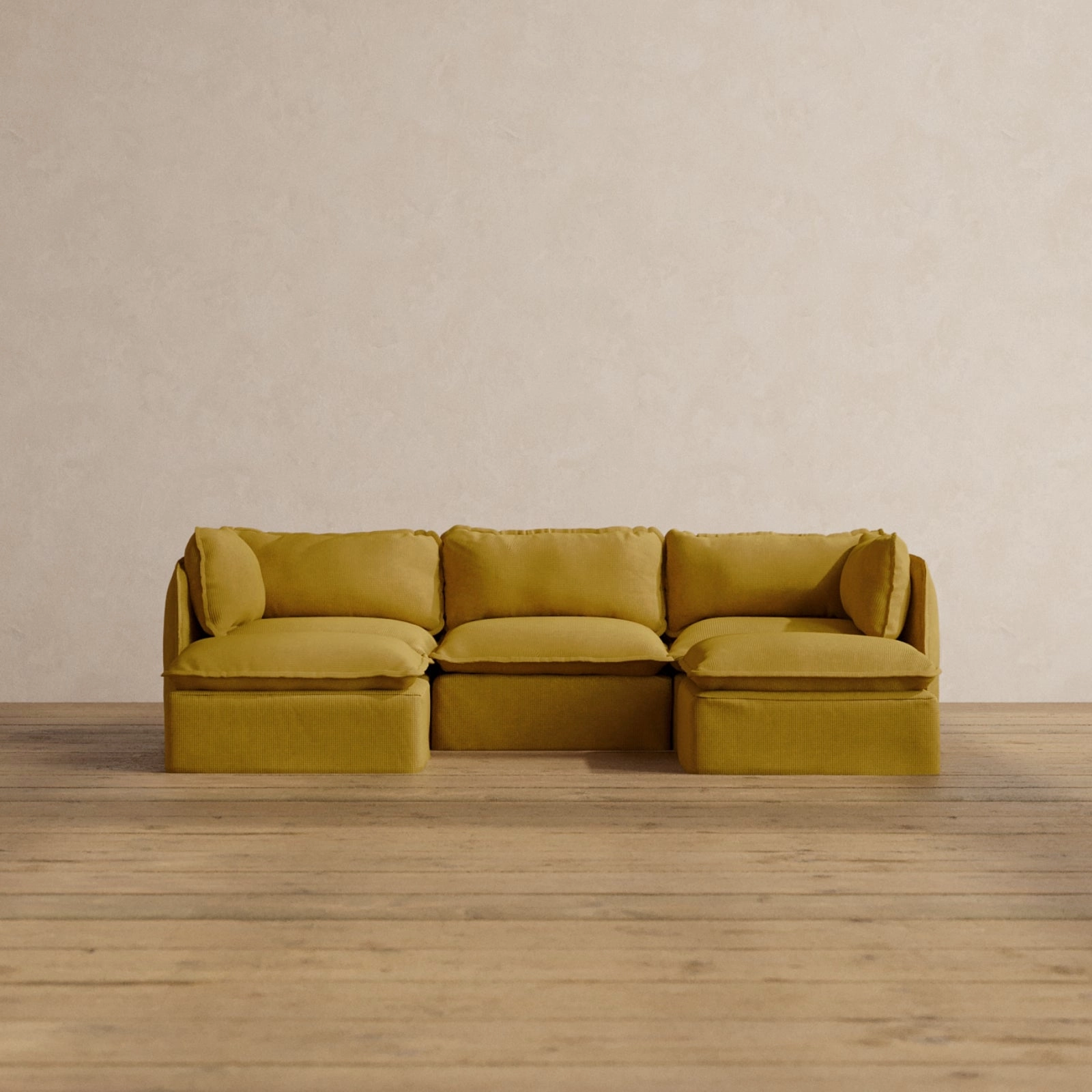 Slipcover Only - Modular Washable 3-Seater U-Sectional in Kiiro